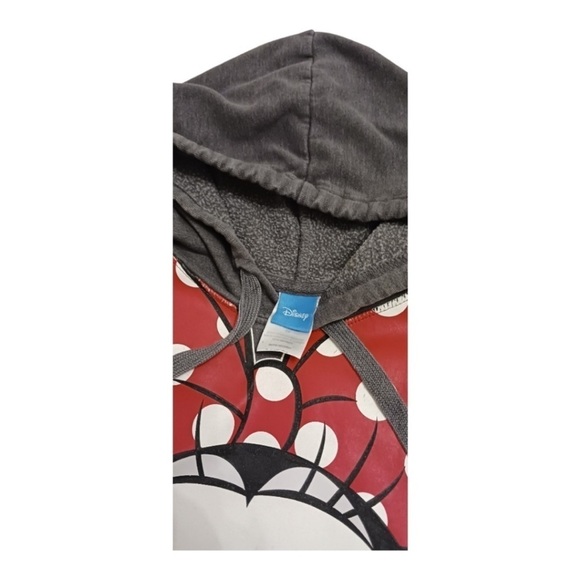 Disney Minnie Mouse Peeking Head Hoodie Gray - Picture 3 of 5